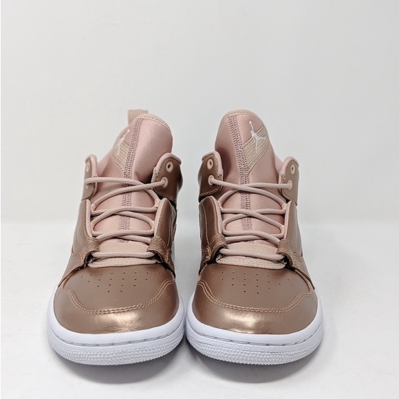 Air Jordan Metallic Rose Gold Sneakers Fadeaway SE GS 6Y = 7.5 Women’s RARE - Picture 2 of 6